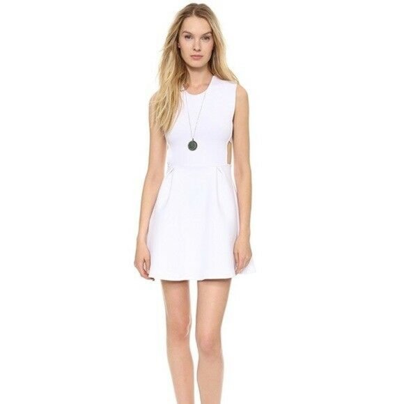 CHALK Designer Women's White Neoprene Field Dress - Picture 2 of 11